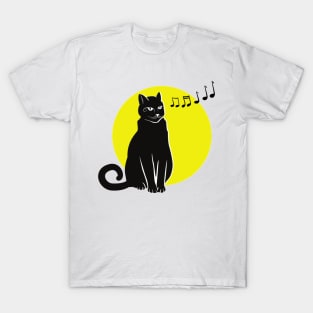 Kitty Cat Singing Music T-Shirt